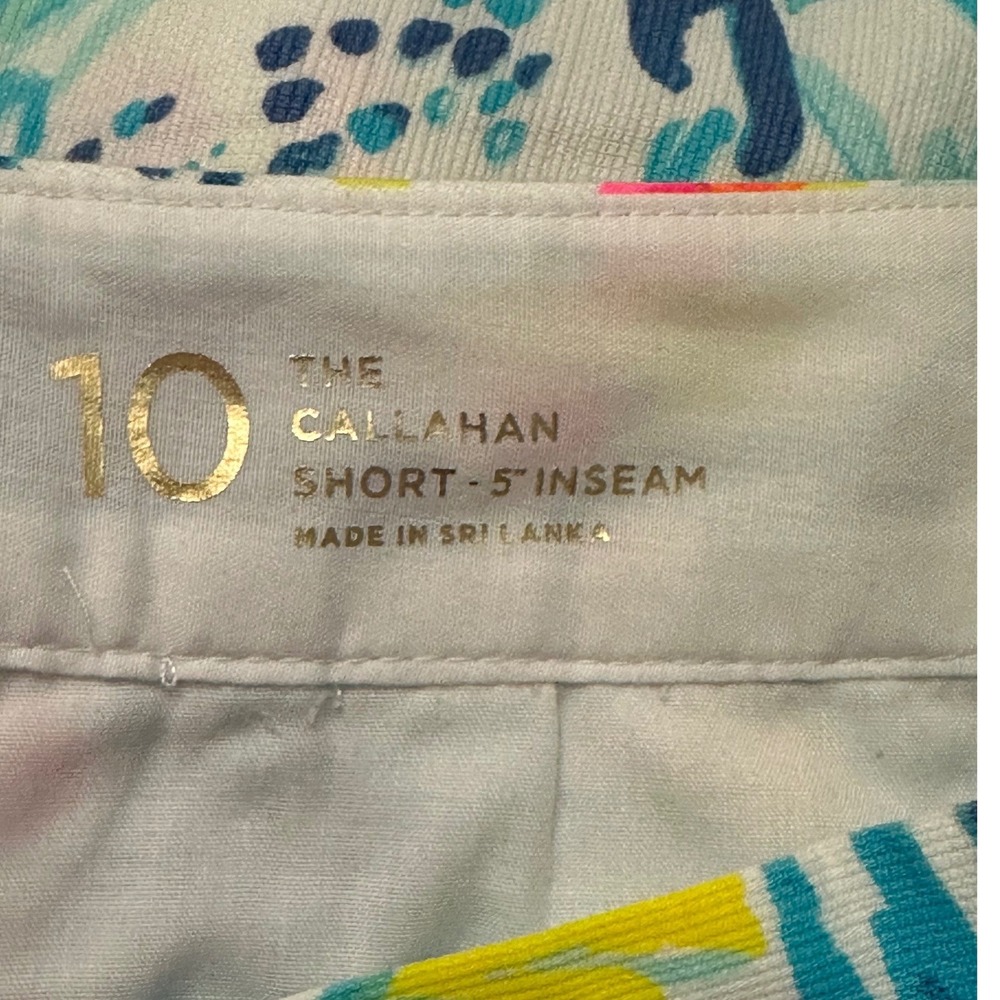 Lilly Pulitzer The Callahan Short 5 Inch Inseam Blue Pink Tropical Floral 10 - Picture 5 of 6